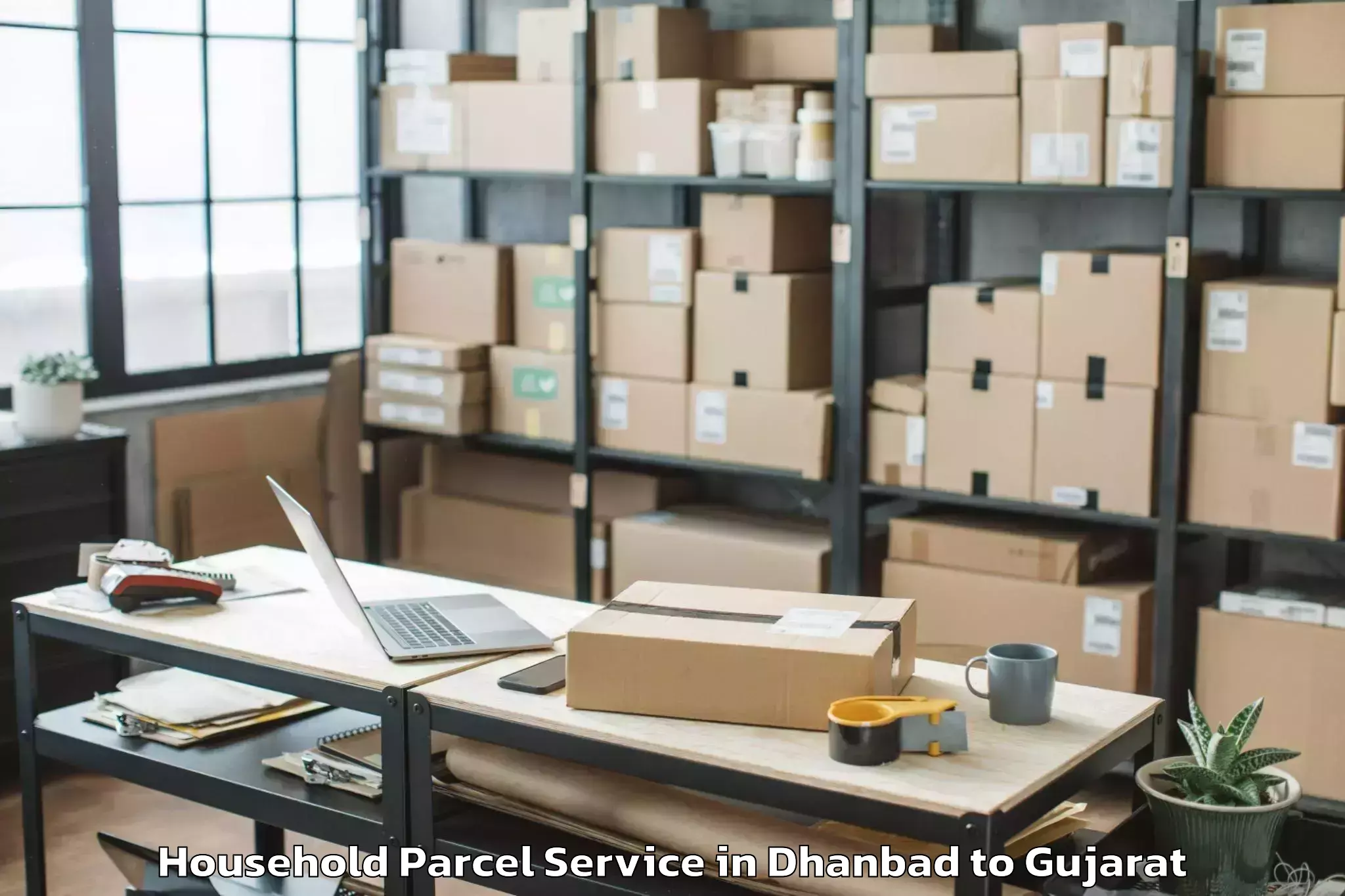 Book Your Dhanbad to Valia Household Parcel Today